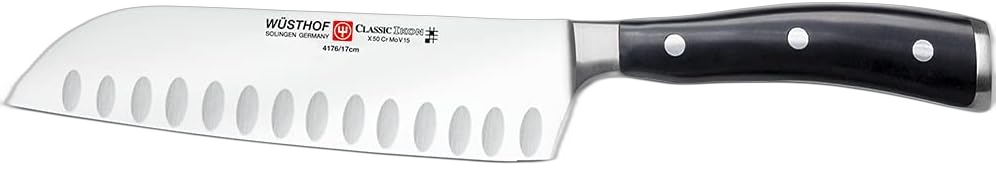 Wüsthof Ikon 7" Hollow Edge Santoku
