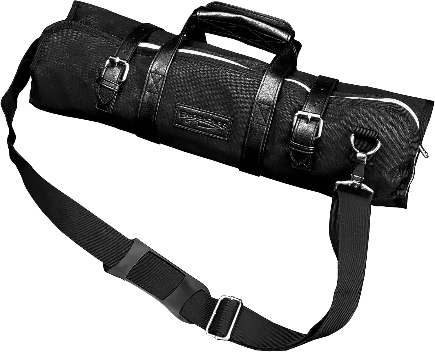 Ergo Chef Heavy Duty Waxed Canvas 10 Pocket Chef Knife Roll Bag Knife Case with Mesh Tool ... product photo