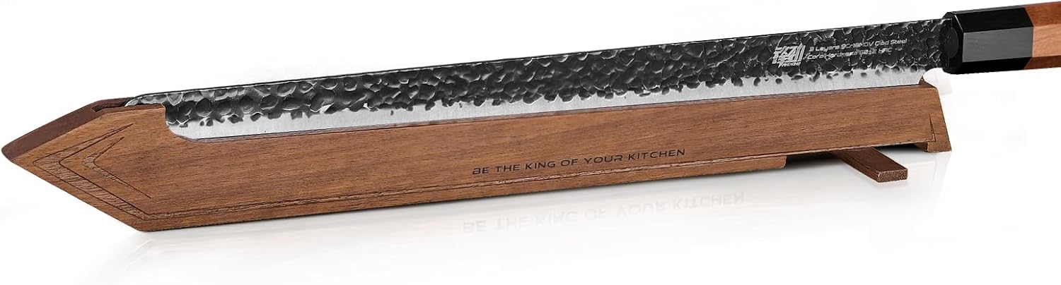 Generic Magnetic Edge Guard with Stand, Walnut Wood Blade Cover & Mini Knife Block for C... product photo