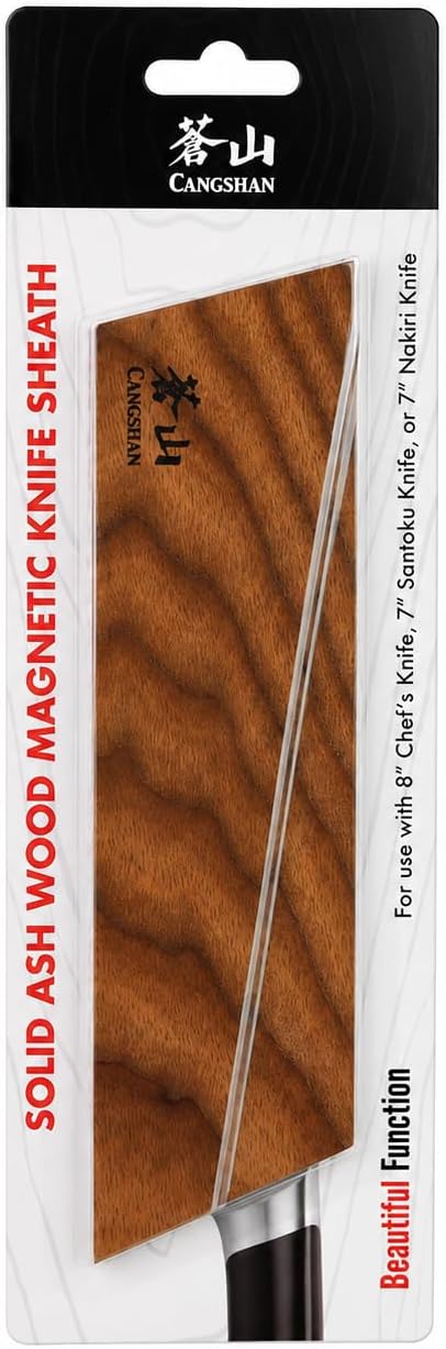 Generic Cangshan Ash Wood Magnetic Knife Sheath for (8" Chef's/7" Santoku/7" Nakiri), 50... product photo