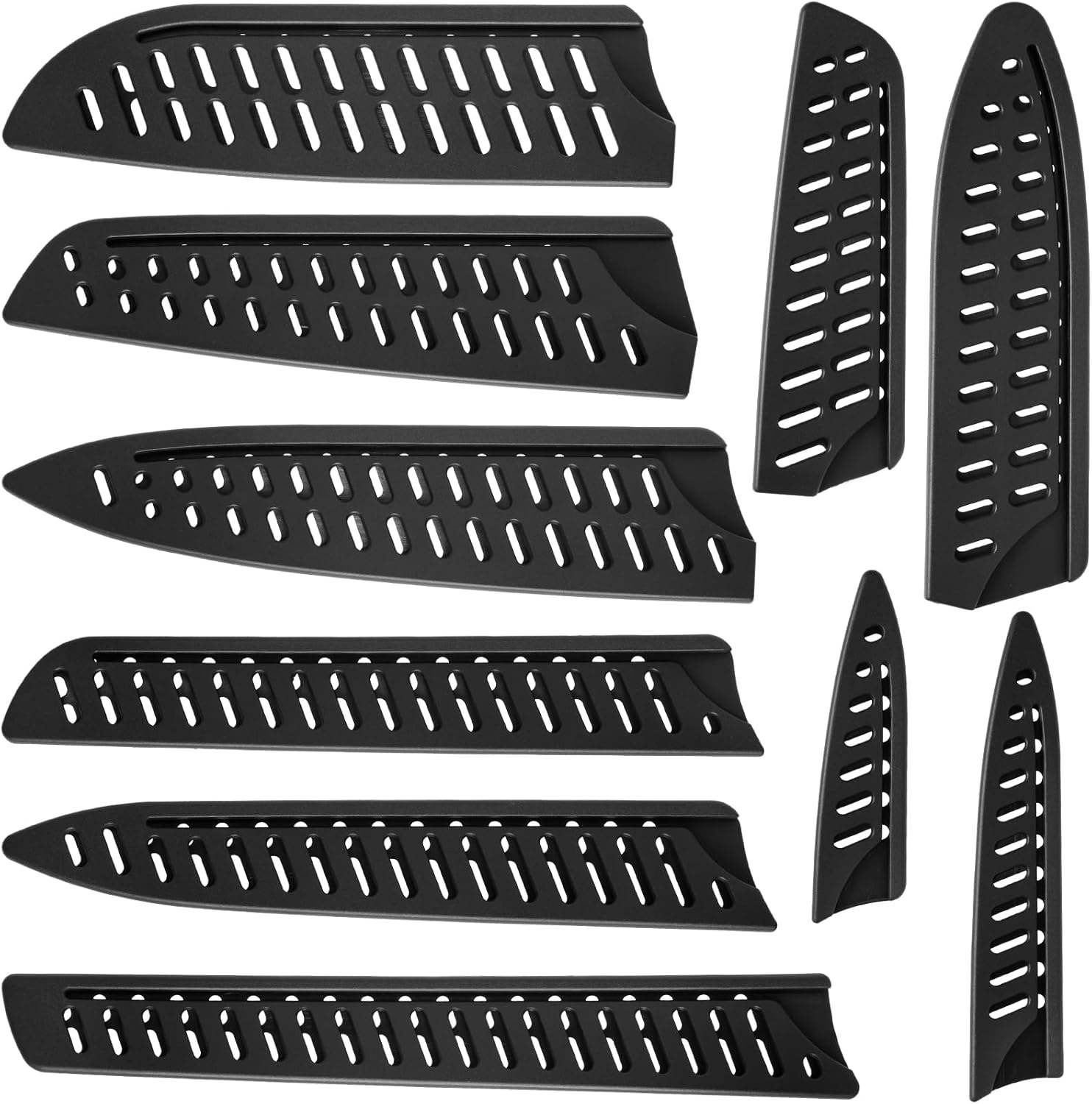 Generic 10-Pack Black Knife Sheaths for Kitchen Knives - Universal Protective Blade Cove... product photo