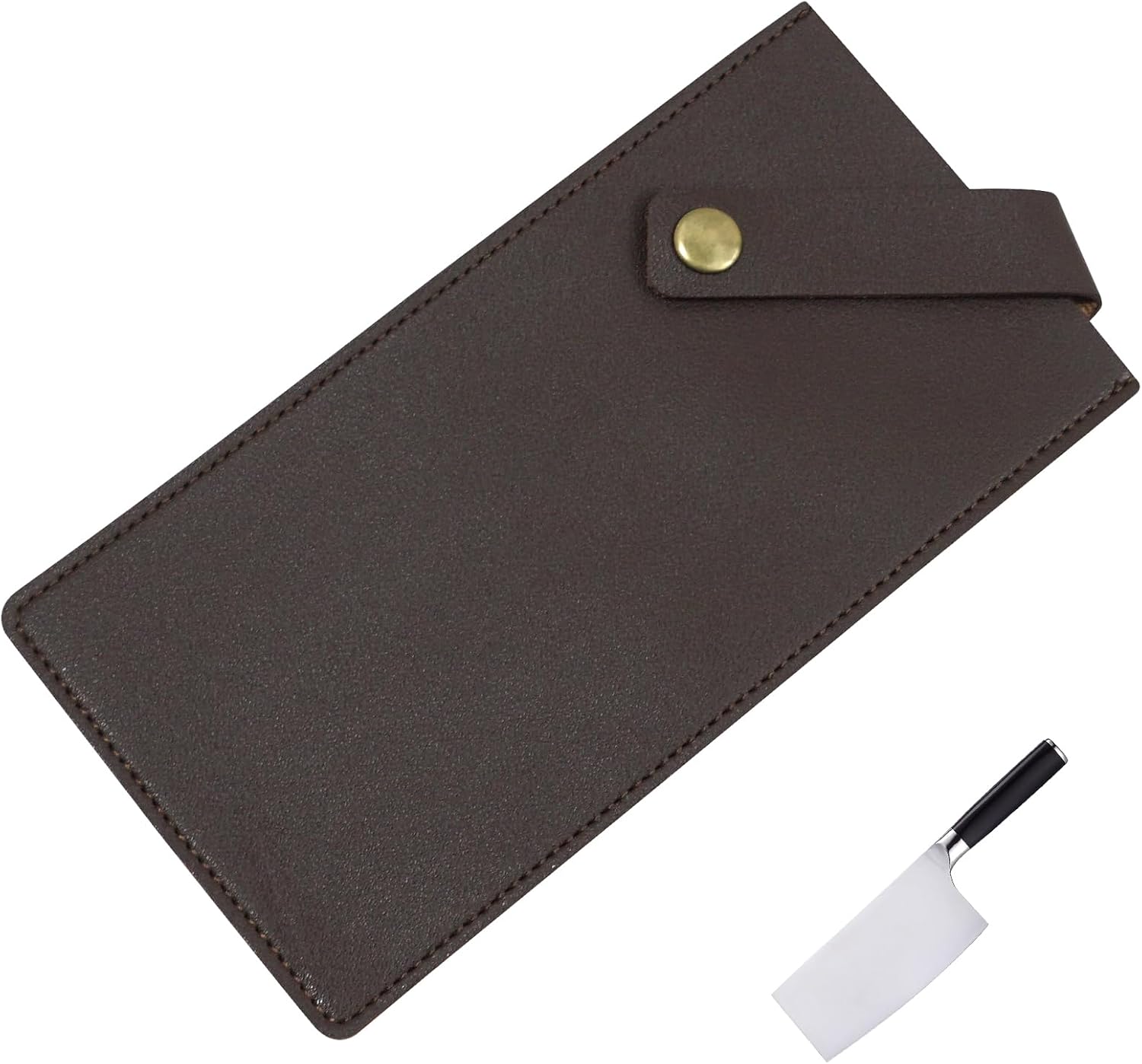 Generic Cleaver Sheath and Chef Knife Protector, Waterproof PU Leather Meat Cutter Cover... product photo