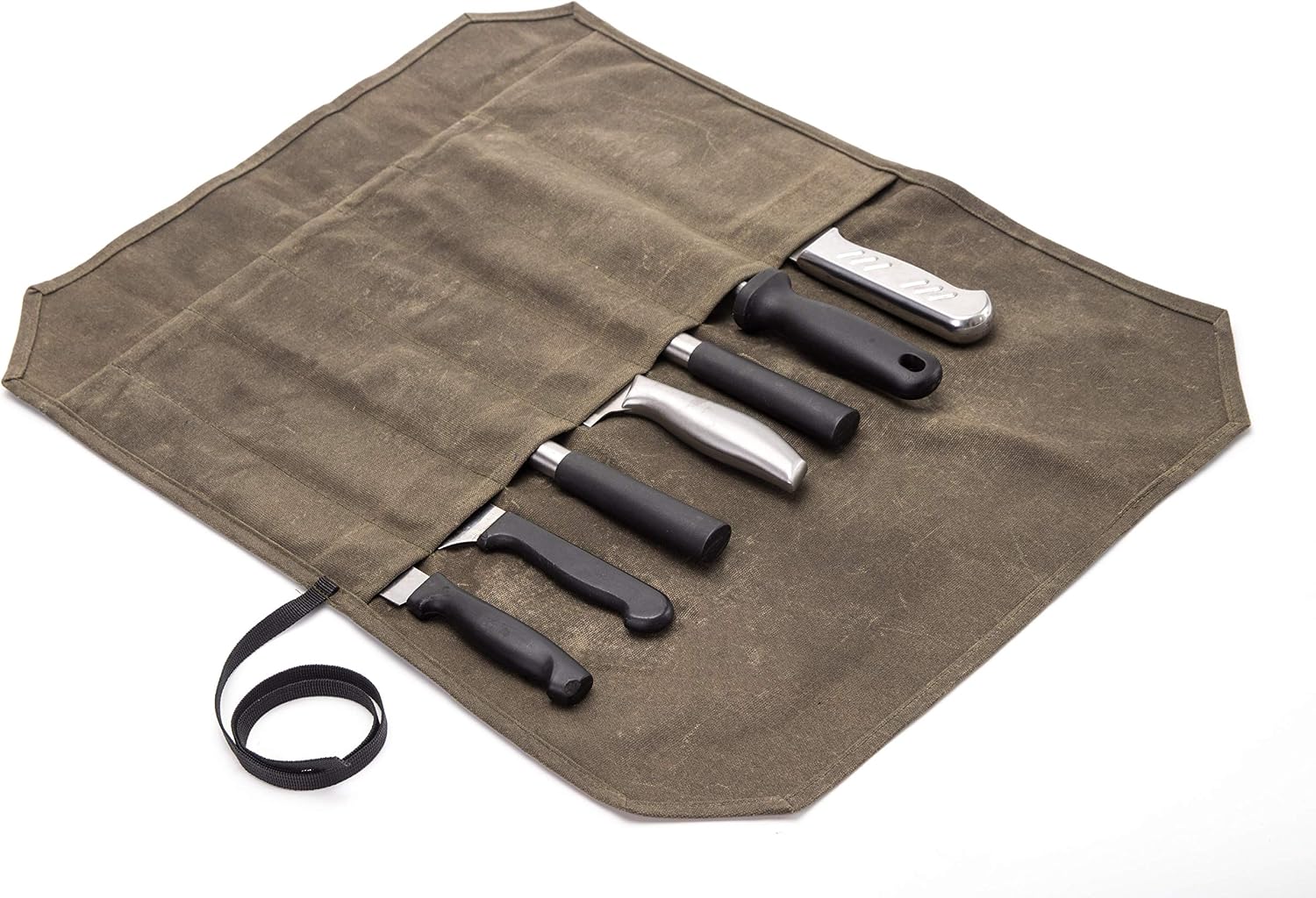 HERSENT Chef’s Knife Roll Case, Waxed Canvas Cutlery Knives Holders Protectors, Home Kit... product photo