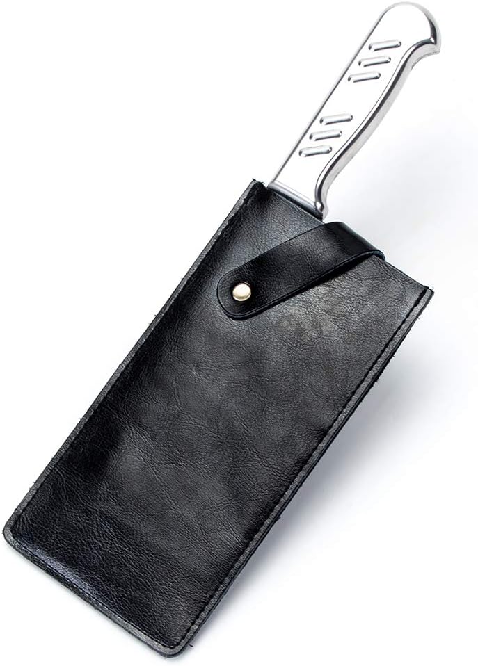 HERSENT PU Leather Knife Sheath, Universal Meat Cleaver Covers, Waterproof Butcher Chef ... product photo