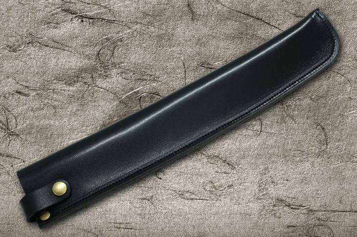 Hocho Knife Natural Leather Knife Cover Saya Sheath - Arched-Takohiki & Zangetsu 300mm product photo