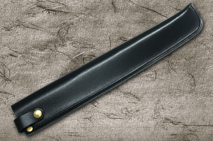 Hocho Knife Natural Leather Knife Cover Saya Sheath - Arched-Takohiki & Zangetsu 330mm product photo