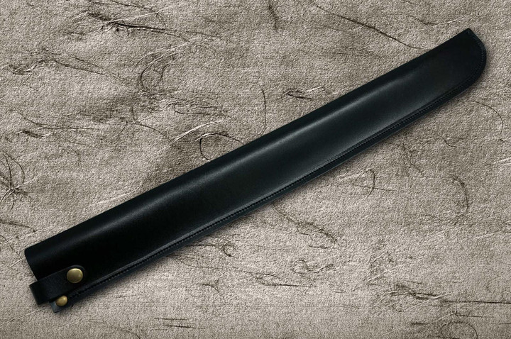 Hocho Knife Natural Leather Knife Cover Saya Sheath - Arched-Takohiki & Zangetsu 450mm product photo