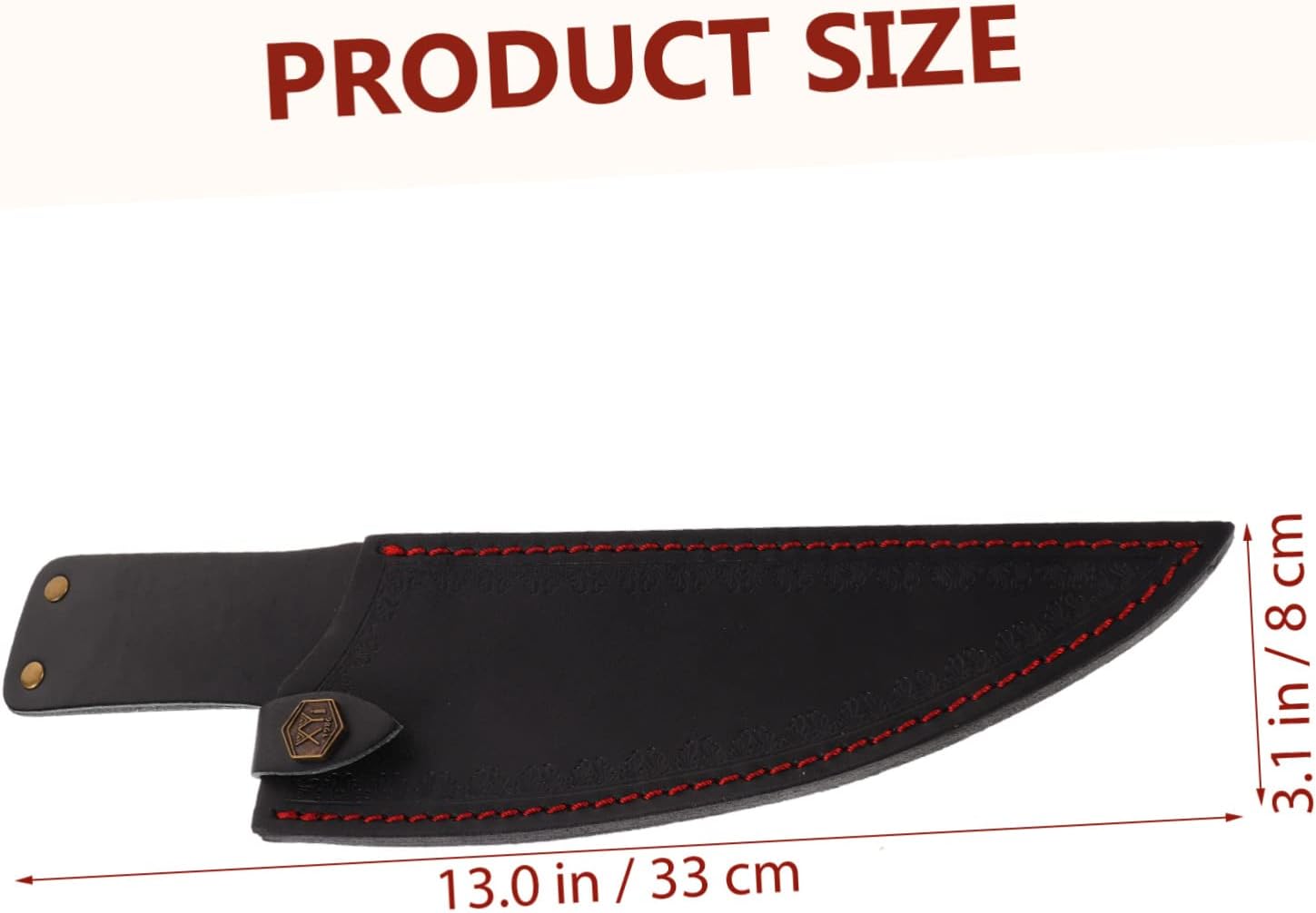 HOLIDYOYO 8" Chef Knife Sheath Leather Knife Protector - Approx 12.99 x 3.15 x 0.51 in package/product product photo