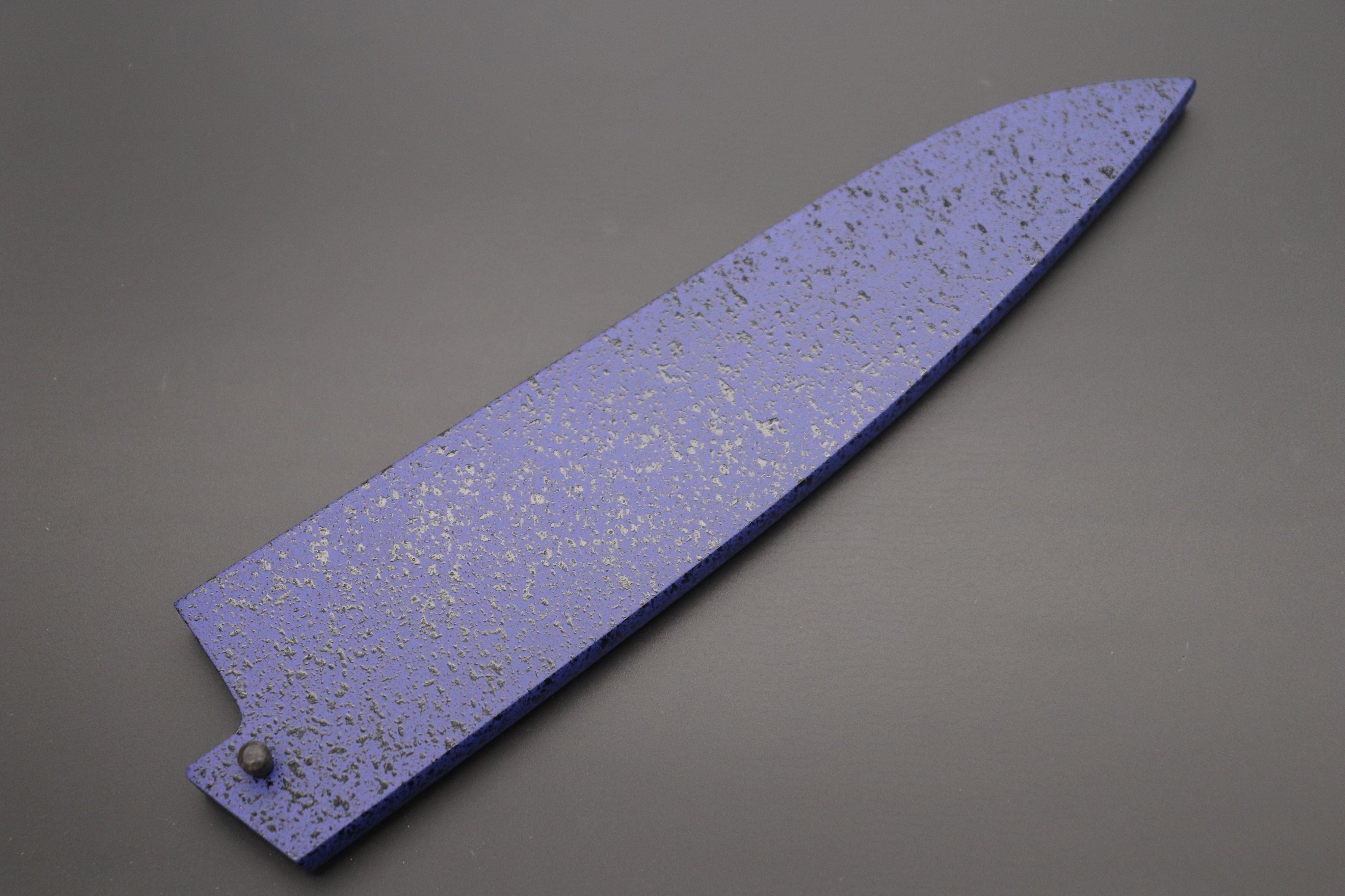 Japanese Chefs Knife Blue Lacquered Wooden Saya for Gyuto 210mm product photo